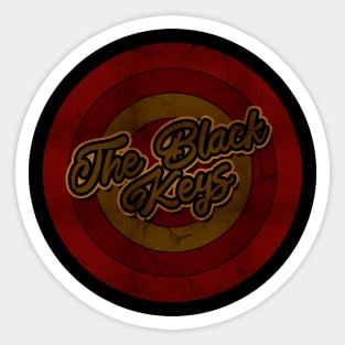 Circle Retro The Black Keys Sticker